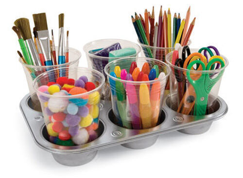 Clever idea: muffin pan craft storage