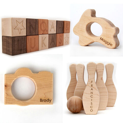 personalised wooden teether