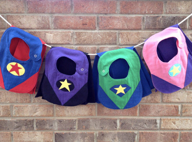 superhero baby bibs