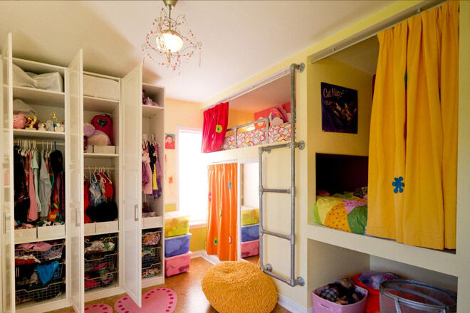 dividing bedroom for boy and girl