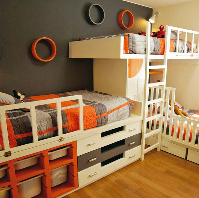 3 child bunk bed