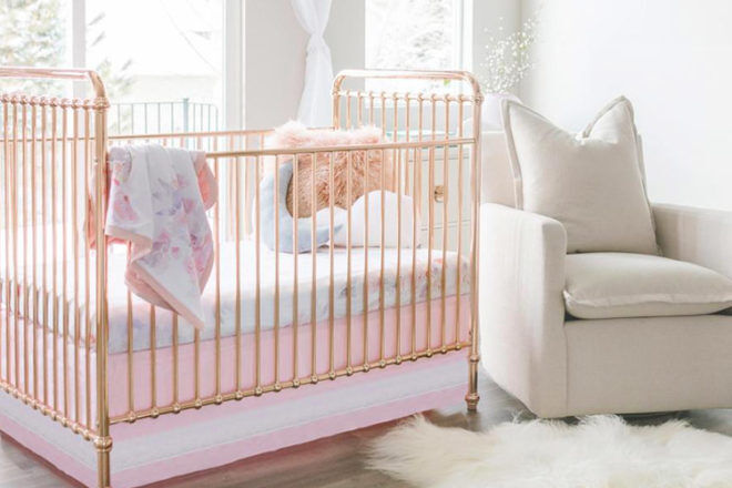 incy rose gold cot