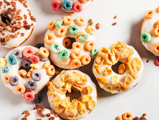 Breakfast Cereal Cake Doughnuts | Mum's Grapevine