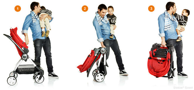 baby stroller one hand fold