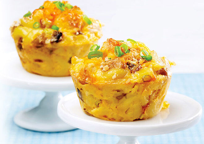 pasta muffin bites Opskrift