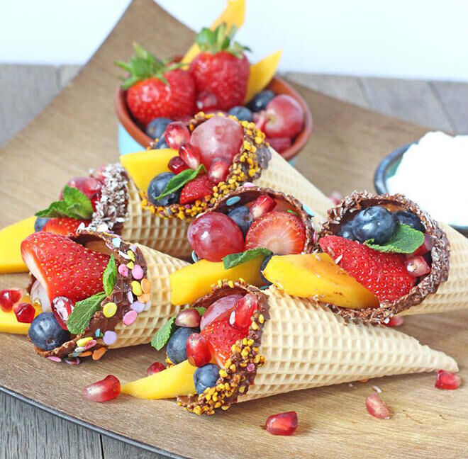 conuri de fructe - cum să arunci o petrecere delicioasă de înghețată