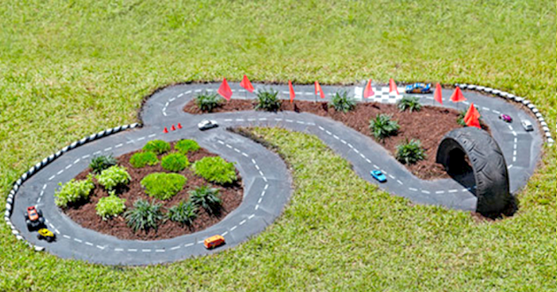 outdoor slot car track