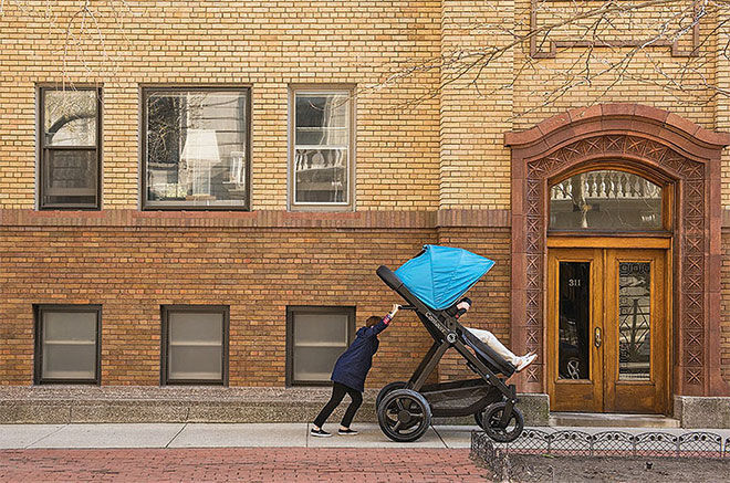 adult in stroller