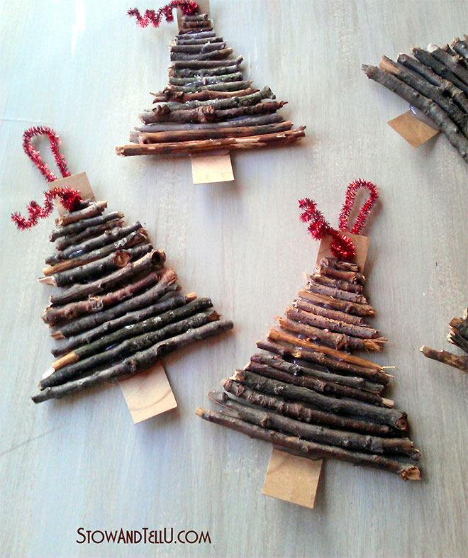 13 DIY wooden Christmas decorations to hang on the tree