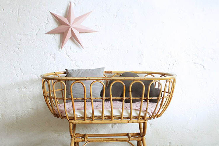 baby bassinet rattan