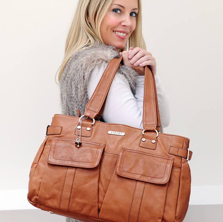 leather nappy bag