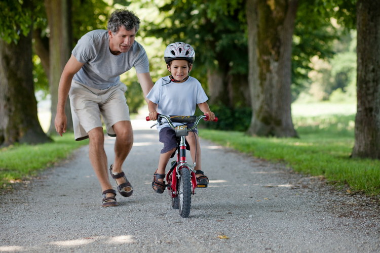 how to teach 7 year old to ride bike