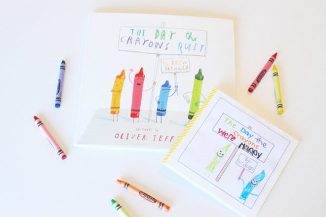 DYI The Day The Crayons came to life book