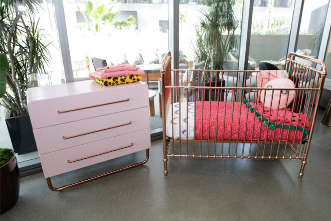 incy rose gold cot