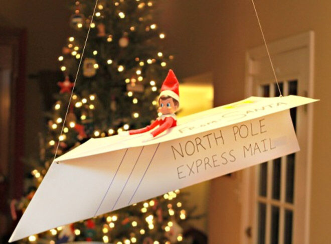Pomysły na przybycie elfa na półce papierowy samolot