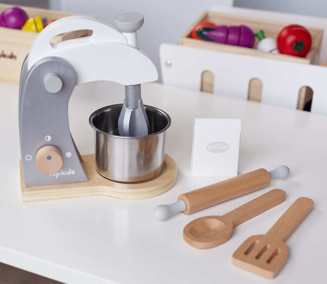 wooden toy kitchen utensils