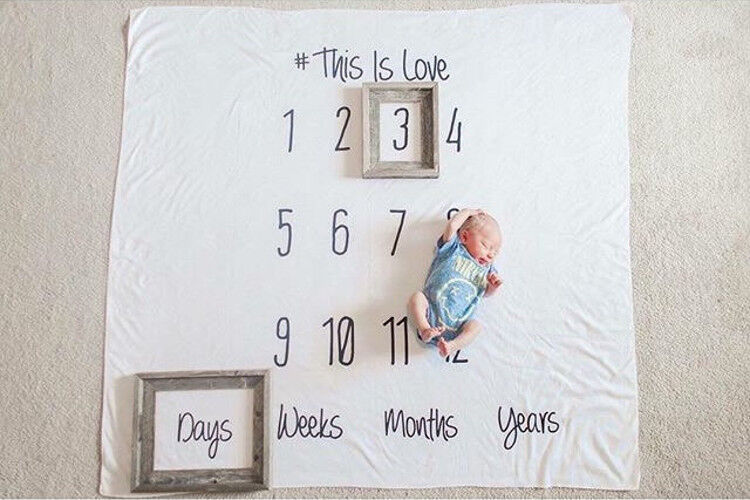 personalised baby milestone blanket australia