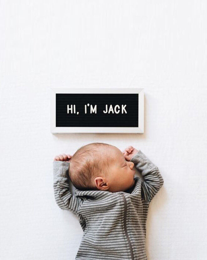 simple birth announcement