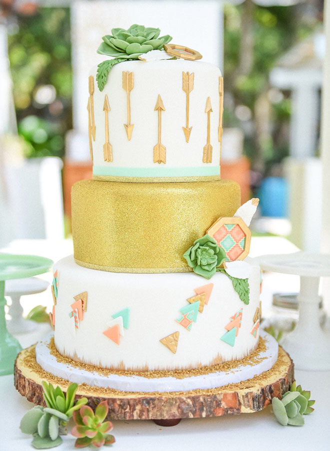 Cakespiration : 14 chic cakes for a boho baby shower | Mum's Grapevine