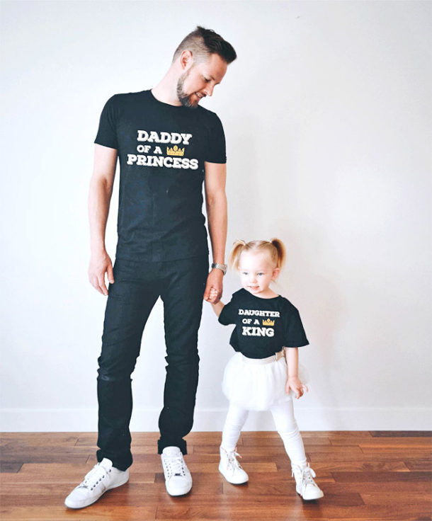 matching daughter and dad outfits