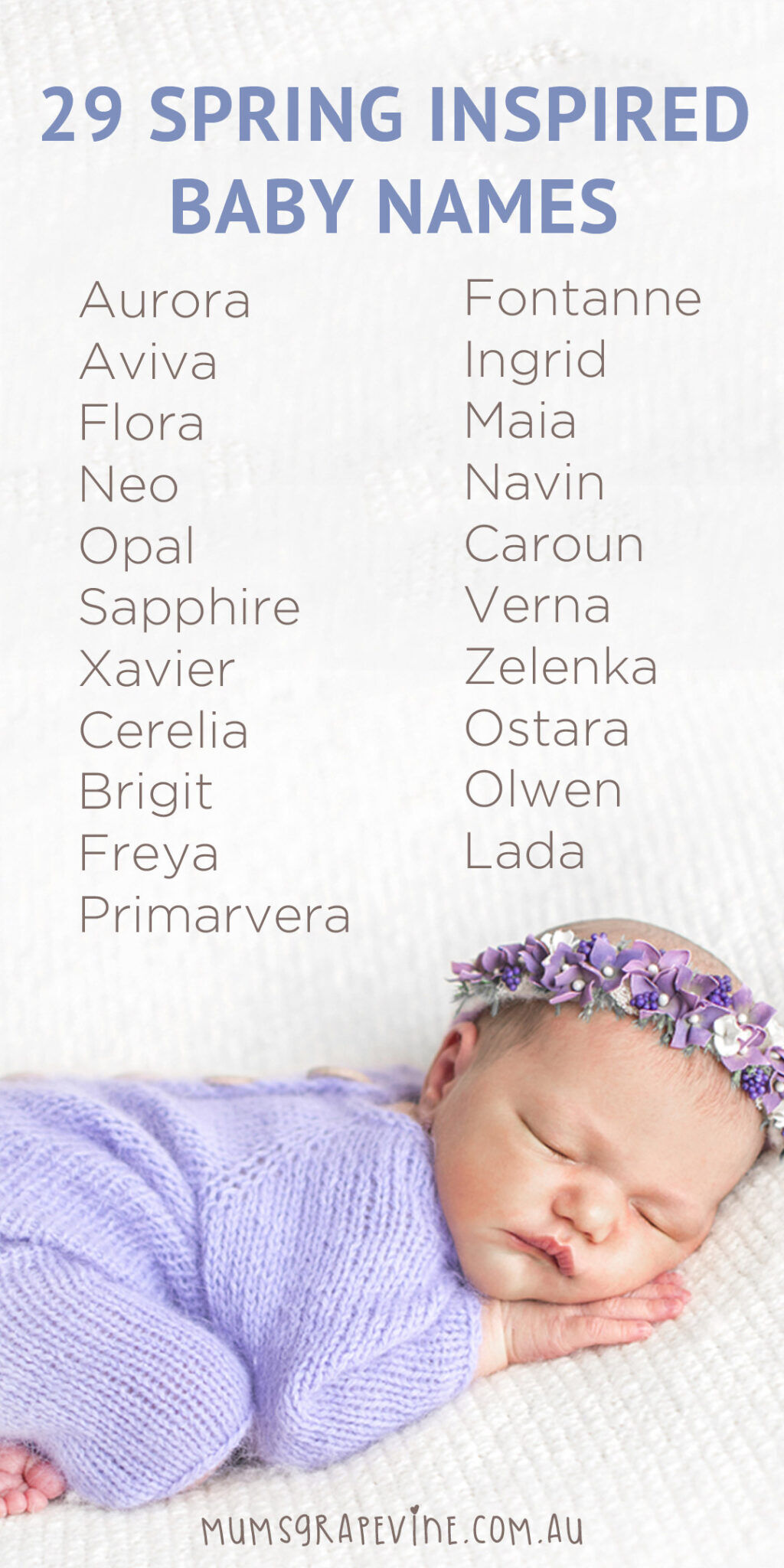 29 springinspired baby names Mum's Grapevine
