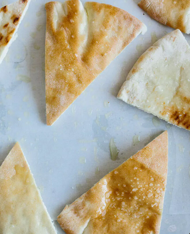 Homemade pita chips