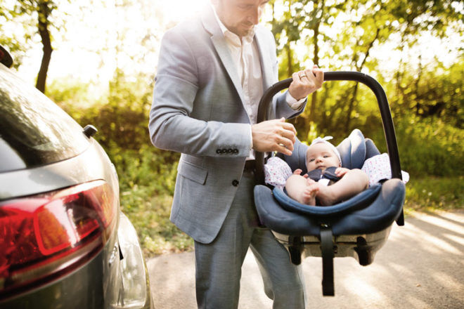 capsule car seat and pram