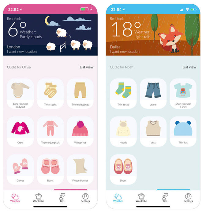 Babyweather App Chooses Baby S Outfit Based On The Weather