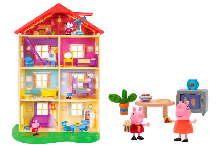 peppa pig lights and sounds family home playset