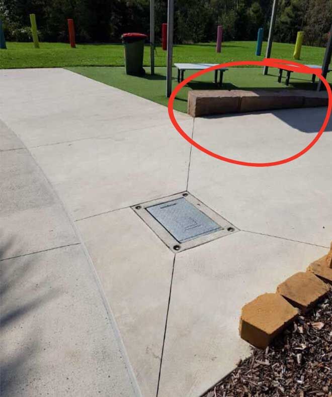 Toddler suffers burns in playground