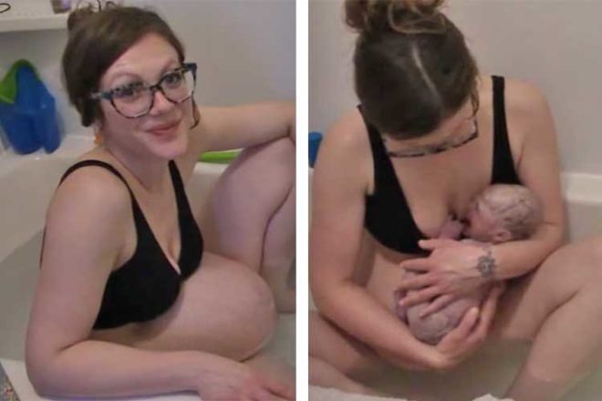 Mum Livestreams Unassisted Homebirth