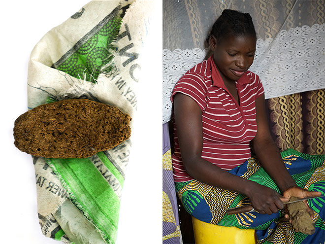Cow patties used during periods in Zambia