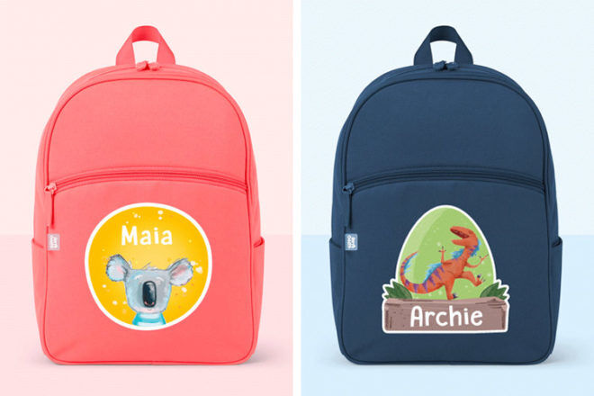 personalised daycare backpack