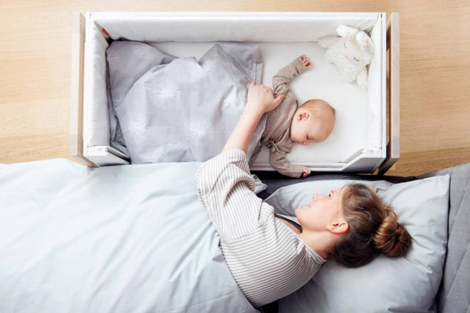 baby bed sleeper with parents