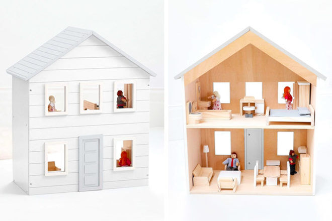 light up wooden dolls house