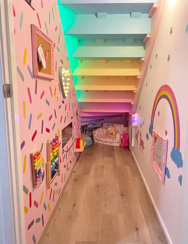 Mum creates enchanting playroom under the stairs | Mum's Grapevine