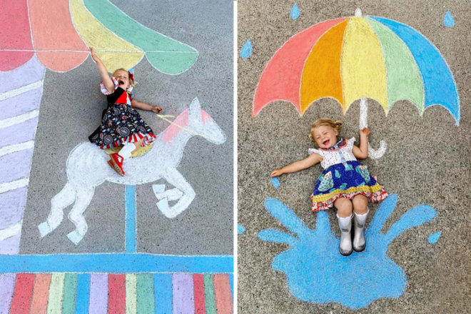 Abbey Burns Tucker side walk chalk art