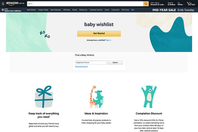 amazon baby wishlist discount