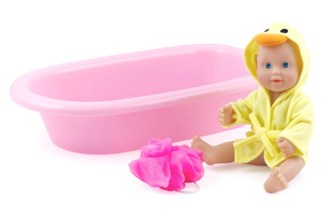 doll that swims in the bathtub