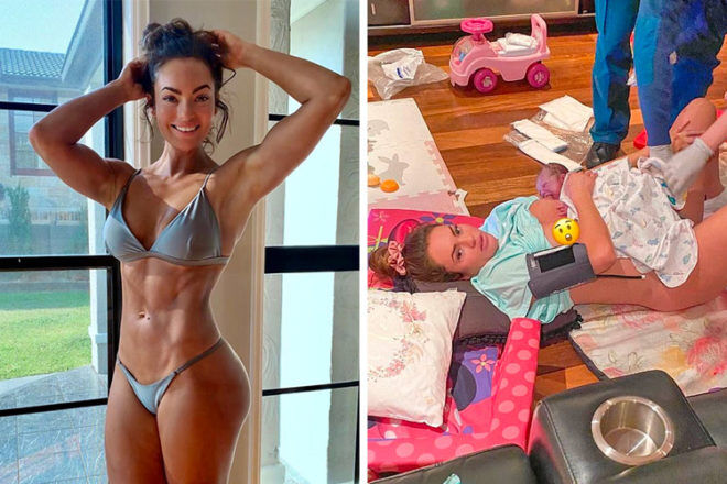 Fitness Star Emily Skye S Dramatic Home Birth Mum S Grapevine
