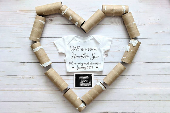 Quarantine pregnancy announcement