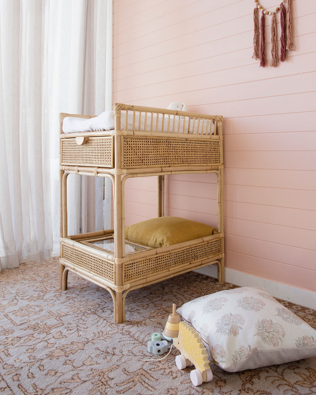 rattan baby change table