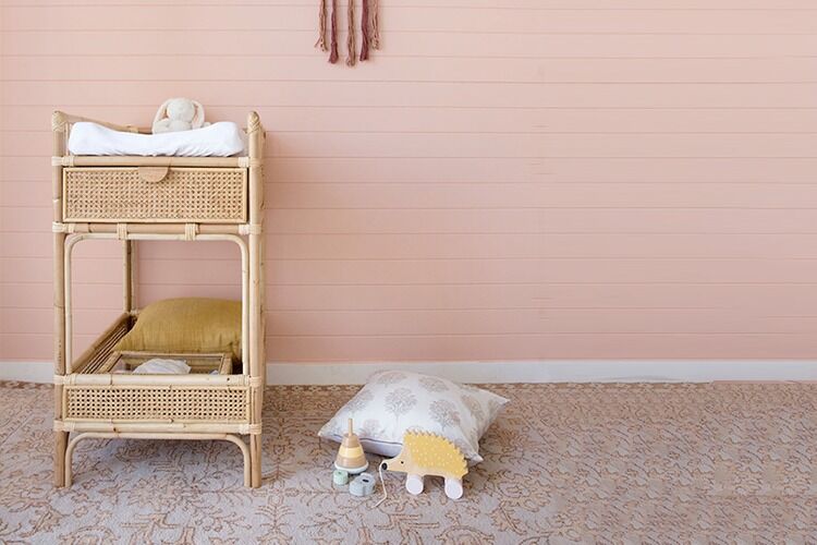 rattan baby changing table