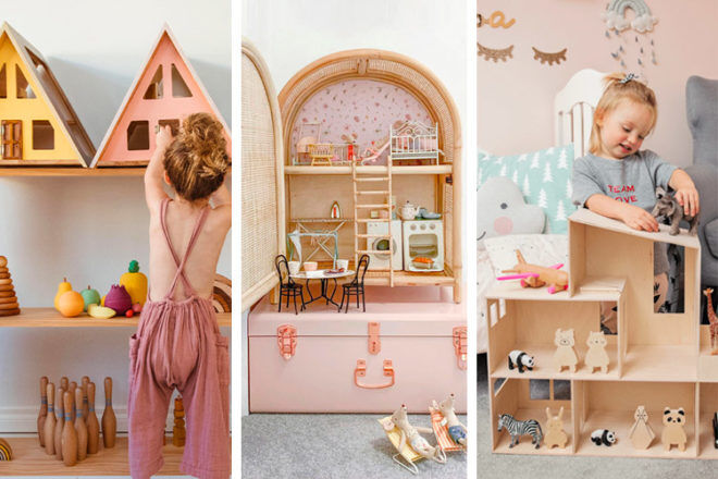 wooden dolls houses for toddlers