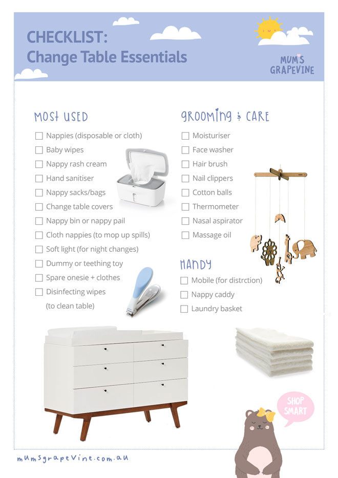 baby nappy change table