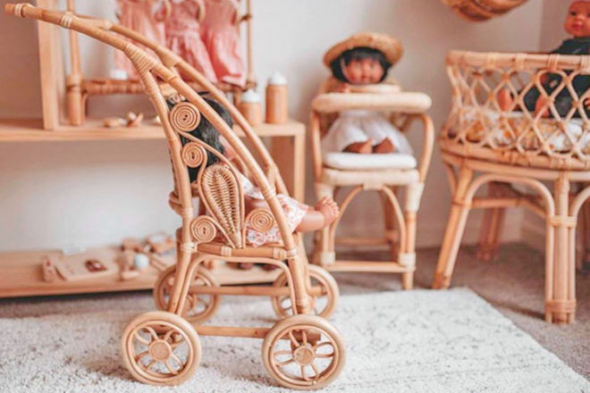 wooden pram for 1 year old