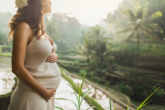 Pregnant on holiday bali