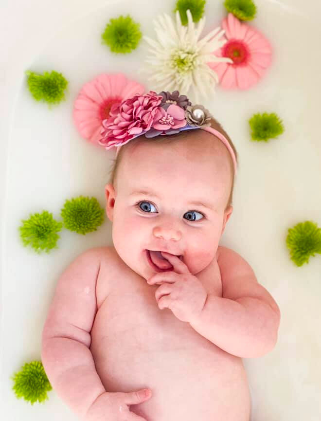 How To Use Baby Milk Bath - How To Take Gorgeous Milk Bath Baby Pictures Ethically Sourced Flowers Vegan Malk Calm Chic - It's also nice to dab milk off baby's face if they are a splasher.